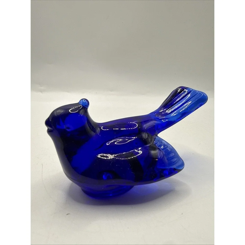 Mosser Glass Bluebird Figurine Decorative Bird